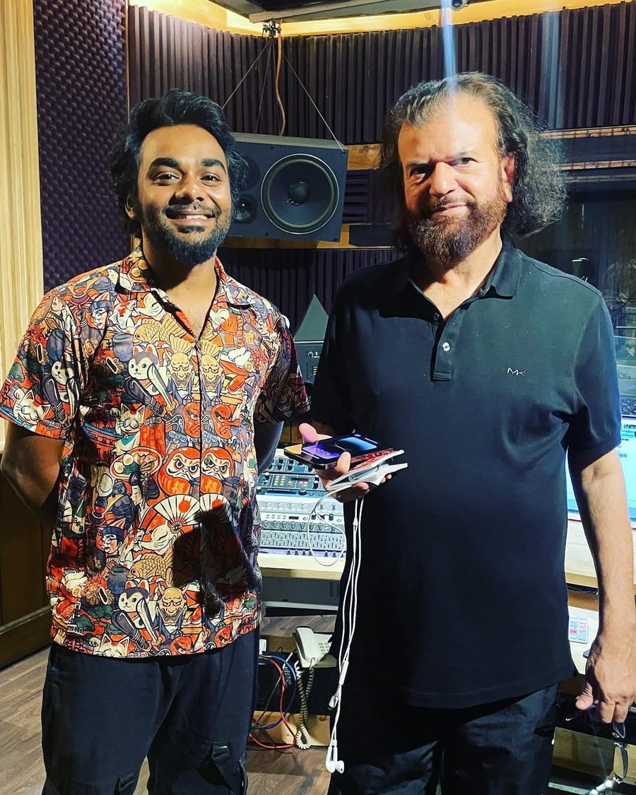 Recording session with Hans Raj Hans